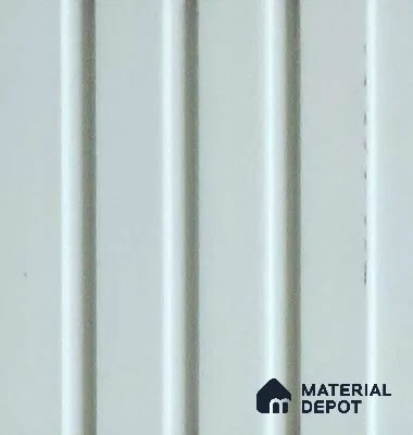 White Plain Colour Look Charcoal Louver/Panel 10 ft x 5 inch - 6 mm | Ideal for Feature Wall, Living Room, Bedroom, Home, TV Unit | PN 07089