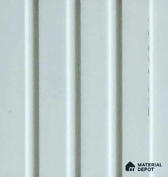 White Plain Colour Look Charcoal Louver/Panel 10 ft x 5 inch - 6 mm | Ideal for Feature Wall, Living Room, Bedroom, Home, TV Unit | PN 07089