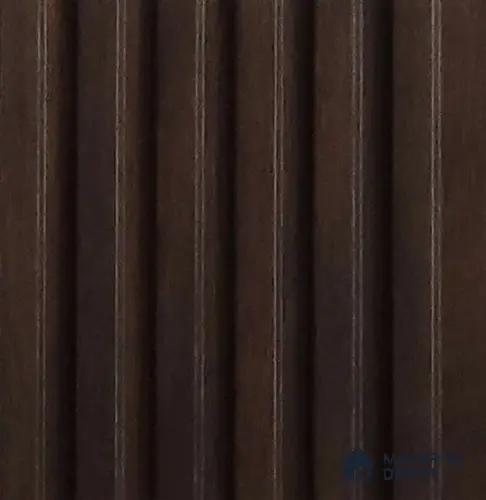 Brown Wooden Look Charcoal Louver/Panel 10 ft x 5 inch - 6 mm | Ideal for Feature Wall, Living Room, Bedroom, Home, TV Unit | PN 07104