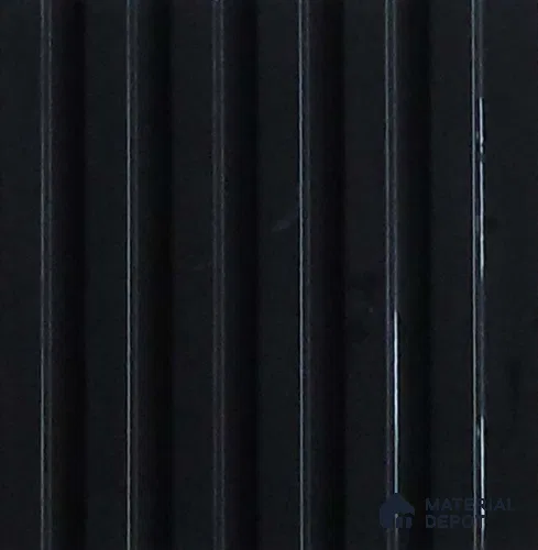 Black Plain Colour Look Charcoal Louver/Panel 10 ft x 5 inch - 6 mm | Ideal for Feature Wall, Living Room, Bedroom, Home, TV Unit | PN 07111