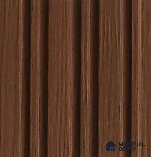 Brown Wooden Look Charcoal Louver/Panel 10 ft x 5 inch - 6 mm | Ideal for Feature Wall, Living Room, Bedroom, Home, TV Unit | PN 07107