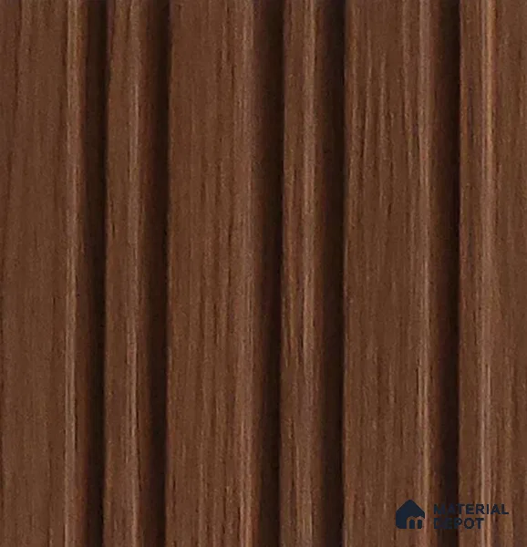 Brown Wooden Look Charcoal Louver/Panel 10 ft x 5 inch - 6 mm | Ideal for Feature Wall, Living Room, Bedroom, Home, TV Unit | PN 07107