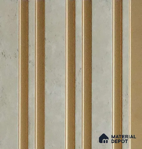 White Stone Look Charcoal Louver/Panel 10 ft x 5 inch - 6 mm | Ideal for Feature Wall, Living Room, Bedroom, Home, TV Unit | PN 07105