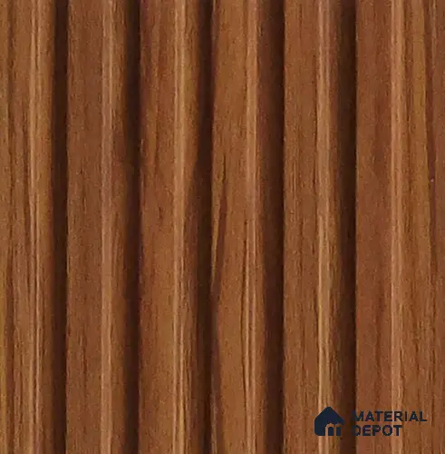 Brown Wooden Look Charcoal Louver/Panel 10 ft x 5 inch - 6 mm | Ideal for Feature Wall, Living Room, Bedroom, Home, TV Unit | PN 07099