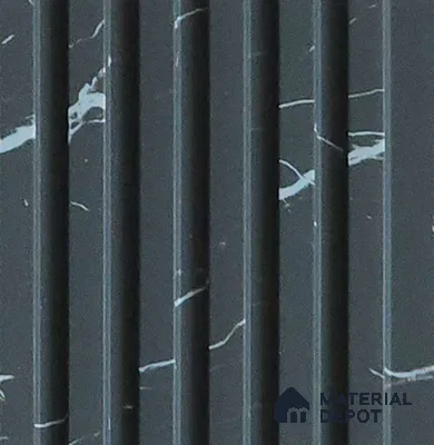 Grey Marble Look Charcoal Louver/Panel 10 ft x 5 inch - 6 mm | Ideal for Feature Wall, Living Room, Bedroom, Home, TV Unit | PN 07110