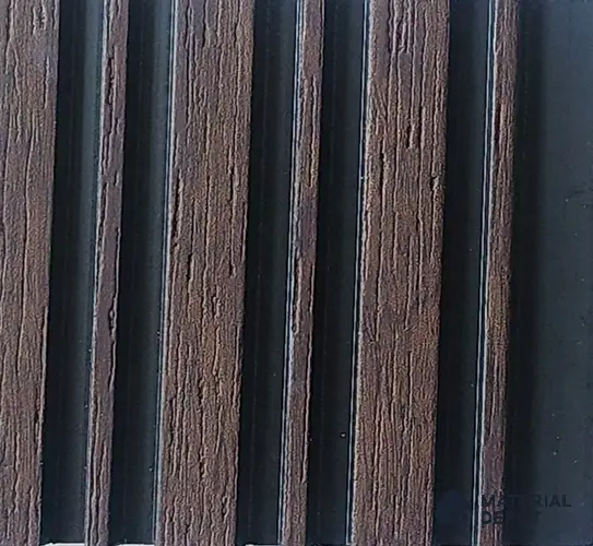 Brown Wooden Look Charcoal Louver/Panel 8 ft x 4.9 inch - 11 mm | Ideal for Feature Wall, Living Room, Bedroom, Home, TV Unit | PN 07048