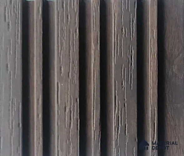 Brown Wooden Look Charcoal Louver/Panel 9.5 ft x 4.9 inch - 8 mm | Ideal for Feature Wall, Living Room, Bedroom, Home, TV Unit | PN 07051