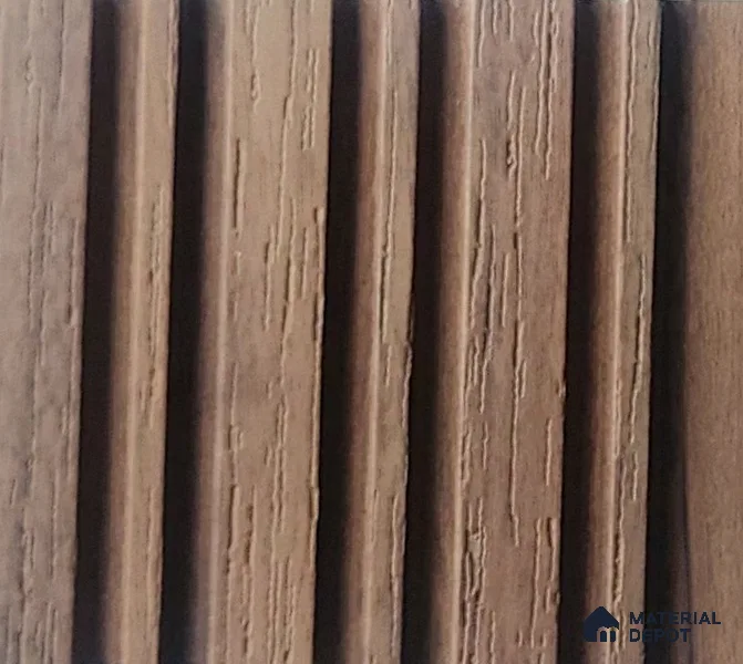 Brown Wooden Look Charcoal Louver/Panel 9.5 ft x 4.9 inch - 8 mm | Ideal for Feature Wall, Living Room, Bedroom, Home, TV Unit | PN 07053