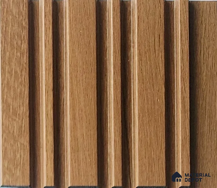 Brown Wooden Look Charcoal Louver/Panel 9.5 ft x 4.9 inch - 8 mm | Ideal for Feature Wall, Living Room, Bedroom, Home, TV Unit | PN 07050