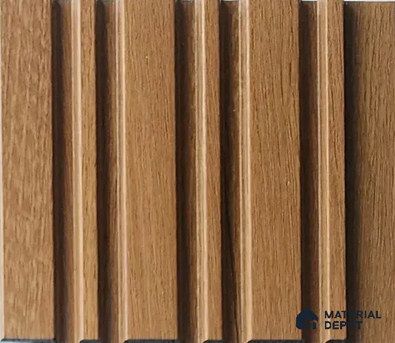Brown Wooden Look Charcoal Louver/Panel 9.5 ft x 4.9 inch - 8 mm | Ideal for Feature Wall, Living Room, Bedroom, Home, TV Unit | PN 07050