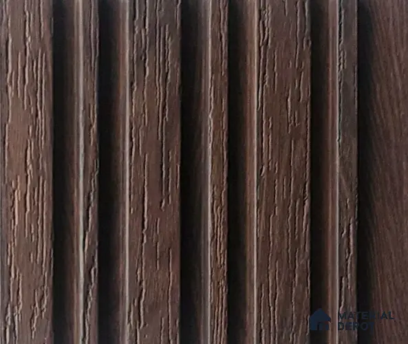 Brown Wooden Look Charcoal Louver/Panel 9.5 ft x 4.9 inch - 8 mm | Ideal for Feature Wall, Living Room, Bedroom, Home, TV Unit | PN 07052