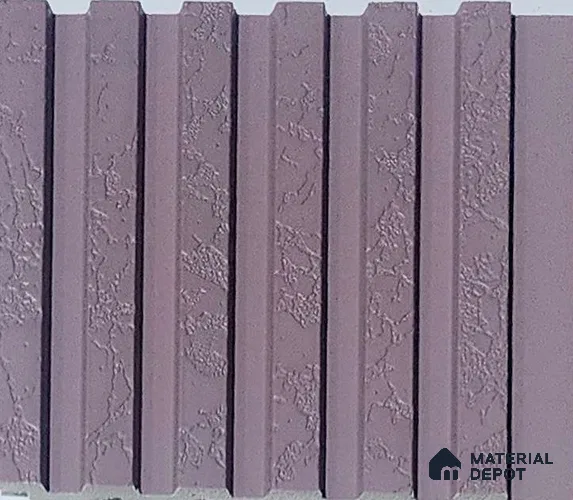 Pink Patterned Look Charcoal Louver/Panel 9.5 ft x 4.9 inch - 10 mm | Ideal for Feature Wall, Living Room, Bedroom, Home, TV Unit | PN 07070