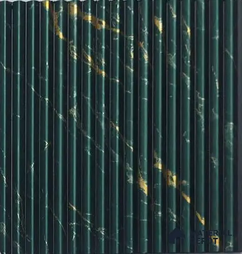 Green Marble Look Charcoal Louver/Panel 8 ft x 6.1 inch - 7 mm | Ideal for Feature Wall, Living Room, Bedroom, Home, TV Unit | PN 07011