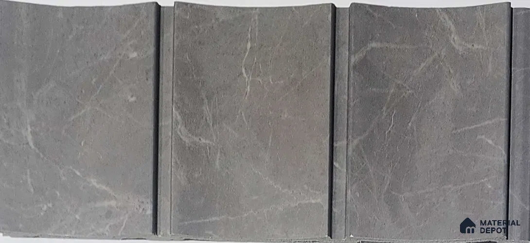 Grey Stone Look Charcoal Louver/Panel 9.5 ft x 9.8 inch - 10 mm | Ideal for Feature Wall, Living Room, Bedroom, Home, TV Unit | PN 07065
