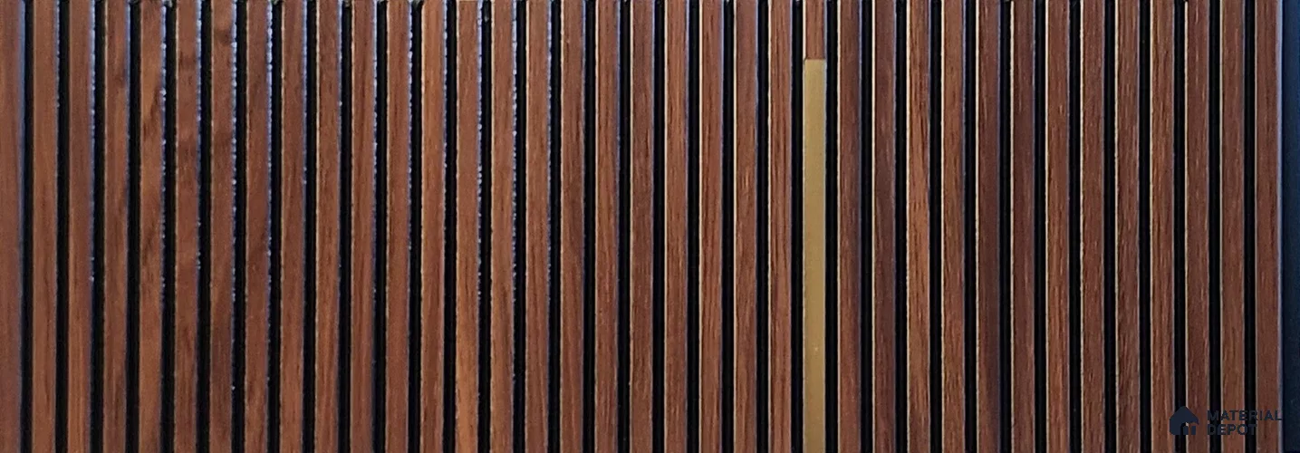 Brown Patterned Look Charcoal Louver/Panel 9.5 ft x 1 ft - 6 mm | Ideal for Feature Wall, Living Room, Bedroom, Home, TV Unit | PN 07016