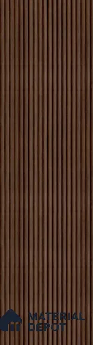 Brown Wooden Look Charcoal Louver/Panel 9.5 ft x 1 ft - 6 mm | Ideal for Feature Wall, Living Room, Bedroom, Home, TV Unit | PN 07145