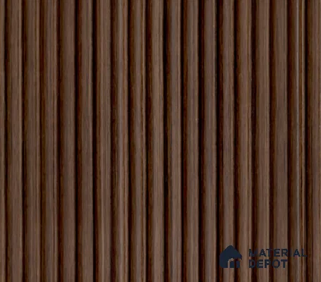 Brown Wooden Look Charcoal Louver/Panel 9.5 ft x 1 ft - 6 mm | Ideal for Feature Wall, Living Room, Bedroom, Home, TV Unit | PN 07145