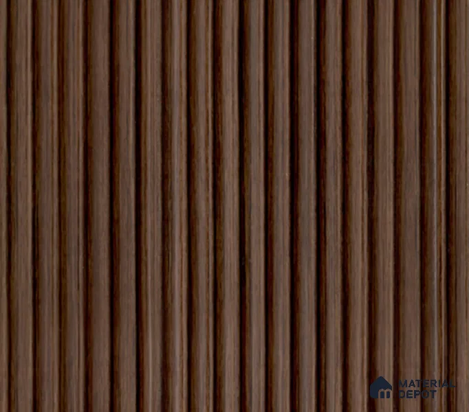 Brown Wooden Look Charcoal Louver/Panel 9.5 ft x 1 ft - 6 mm | Ideal for Feature Wall, Living Room, Bedroom, Home, TV Unit | PN 07145