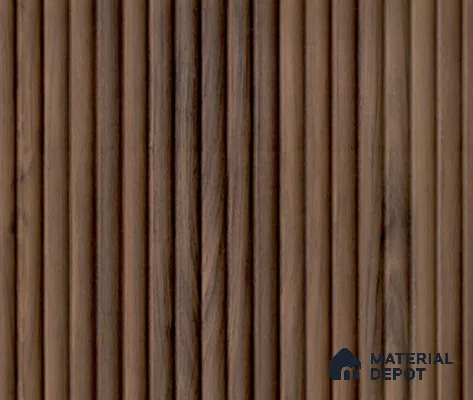 Brown Wooden Look Charcoal Louver/Panel 9.5 ft x 1 ft - 6 mm | Ideal for Feature Wall, Living Room, Bedroom, Home, TV Unit | PN 07146