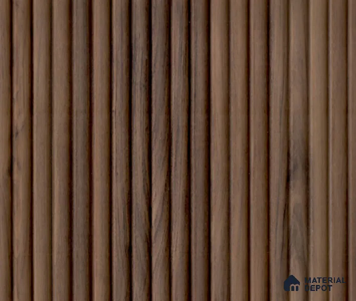 Brown Wooden Look Charcoal Louver/Panel 9.5 ft x 1 ft - 6 mm | Ideal for Feature Wall, Living Room, Bedroom, Home, TV Unit | PN 07146