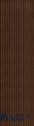 Brown Wooden Look Charcoal Louver/Panel 9.5 ft x 1 ft - 6 mm | Ideal for Feature Wall, Living Room, Bedroom, Home, TV Unit | PN 07151