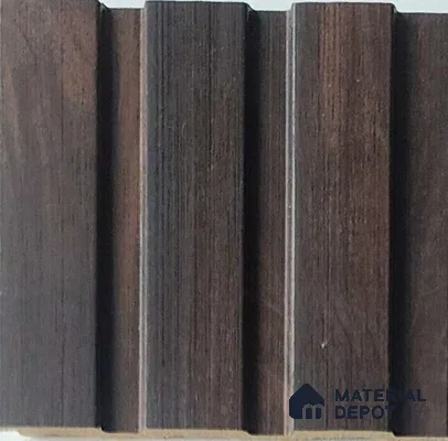 Brown Wooden Look Charcoal Louver/Panel 9.5 ft x 4.6 inch - 8 mm | Ideal for Feature Wall, Living Room, Bedroom, Home, TV Unit | PN 07057