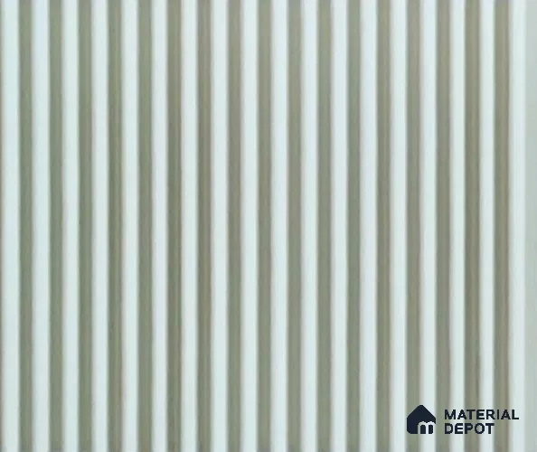 White Plain Colour Look Charcoal Louver/Panel 9.5 ft x 6 inch - 6 mm | Ideal for Feature Wall, Living Room, Bedroom, Home, TV Unit | PN 07117
