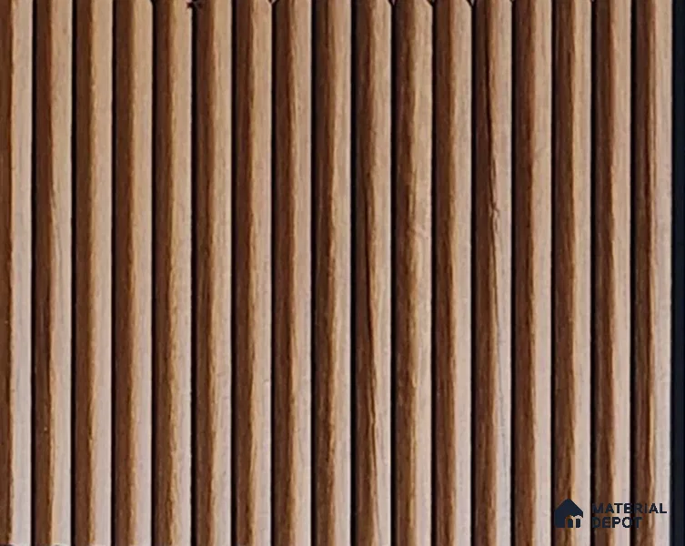 Brown Wooden Look Charcoal Louver/Panel 9.5 ft x 6 inch - 6 mm | Ideal for Feature Wall, Living Room, Bedroom, Home, TV Unit | PN 07129
