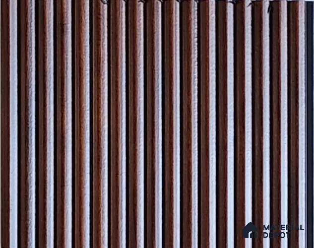 Brown Wooden Look Charcoal Louver/Panel 9.5 ft x 6 inch - 6 mm | Ideal for Feature Wall, Living Room, Bedroom, Home, TV Unit | PN 07131