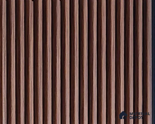 Brown Wooden Look Charcoal Louver/Panel 9.5 ft x 6 inch - 6 mm | Ideal for Feature Wall, Living Room, Bedroom, Home, TV Unit | PN 07130