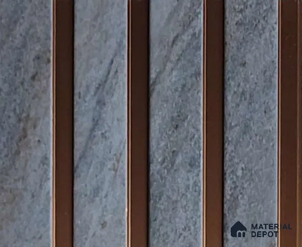 Grey Stone Look Charcoal Louver/Panel 9.5 ft x 6 inch - 6 mm | Ideal for Feature Wall, Living Room, Bedroom, Home, TV Unit | PN 07121