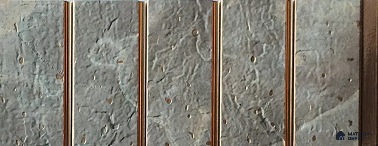 Grey Marble Look Charcoal Louver/Panel 9.5 ft x 7.8 inch - 6 mm | Ideal for Feature Wall, Living Room, Bedroom, Home, TV Unit | PN 07038