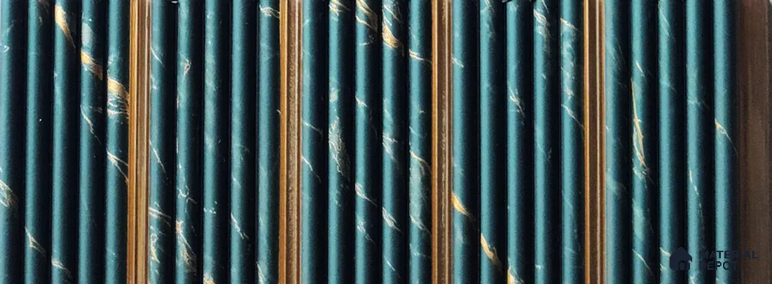 Green Marble Look Charcoal Louver/Panel 9.5 ft x 7.8 inch - 6 mm | Ideal for Feature Wall, Living Room, Bedroom, Home, TV Unit | PN 07028