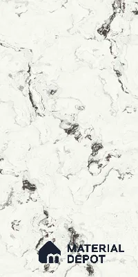 White Marble Look LM 22280 8 ft x 4 ft Texture Finish Decorative Laminate - 1 mm | Suitable for TV Unit, Wardrobe, Kitchen Cabinets