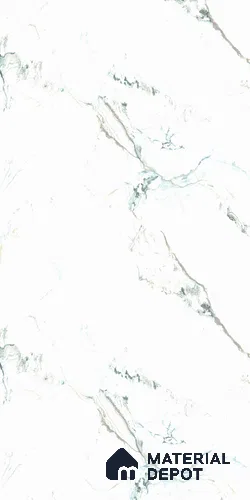 White Marble Look LM 22026 8 ft x 4 ft Texture Finish Decorative Laminate - 1 mm | Suitable for TV Unit, Wardrobe, Kitchen Cabinets