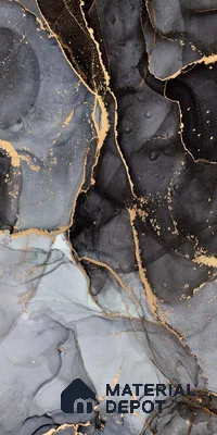 Black Marble Look LM 22287 8 ft x 4 ft Texture Finish Decorative Laminate - 1 mm | Suitable for TV Unit, Wardrobe, Kitchen Cabinets