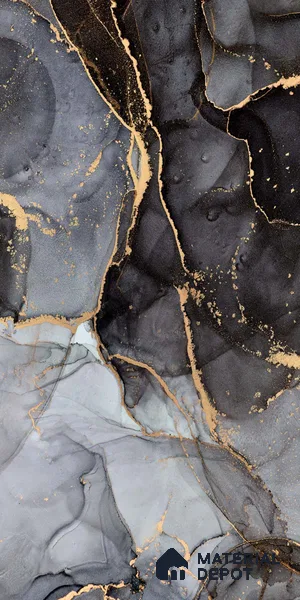Black Marble Look LM 22287 8 ft x 4 ft Texture Finish Decorative Laminate - 1 mm | Suitable for TV Unit, Wardrobe, Kitchen Cabinets