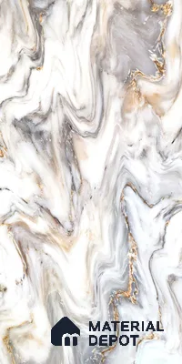 White Marble Look LM 22293 8 ft x 4 ft Texture Finish Decorative Laminate - 1 mm | Suitable for TV Unit, Wardrobe, Kitchen Cabinets