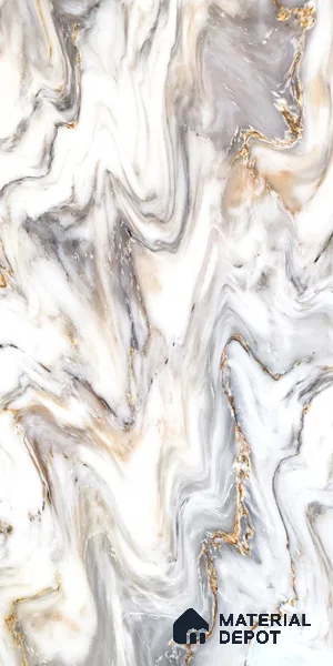 White Marble Look LM 22293 8 ft x 4 ft Texture Finish Decorative Laminate - 1 mm | Suitable for TV Unit, Wardrobe, Kitchen Cabinets