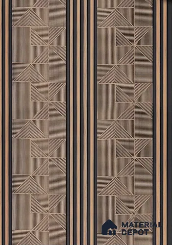Brown Patterned Look PN 06506 8 ft x 1 ft Charcoal Panel/Louver - 6 mm