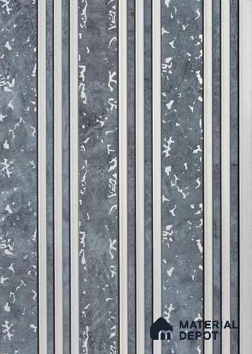 Grey Patterned Look PN 06512 8 ft x 1 ft Charcoal Panel/Louver - 6 mm