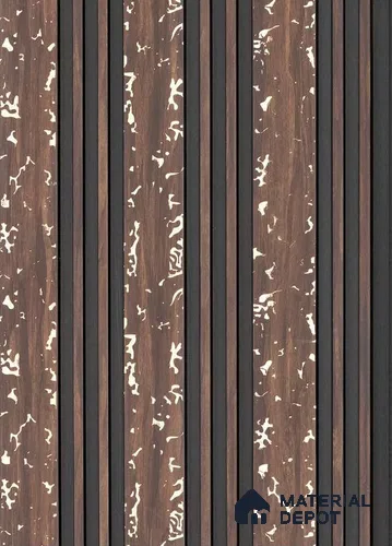 Brown Patterned Look PN 06513 8 ft x 1 ft Charcoal Panel/Louver - 6 mm