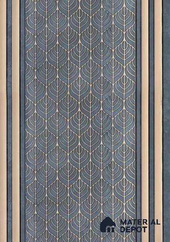 Grey Patterned Look PN 06520 8 ft x 1 ft Charcoal Panel/Louver - 6 mm
