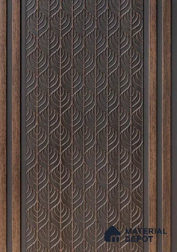 Brown Patterned Look PN 06521 8 ft x 1 ft Charcoal Panel/Louver - 6 mm