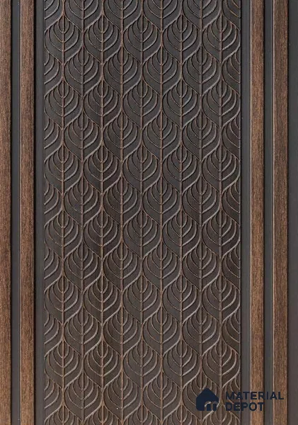 Brown Patterned Look PN 06521 8 ft x 1 ft Charcoal Panel/Louver - 6 mm
