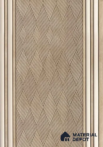 Beige Patterned Look PN 06523 8 ft x 1 ft Charcoal Panel/Louver - 6 mm