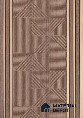 Brown Patterned Look PN 06530 8 ft x 1 ft Charcoal Panel/Louver - 6 mm