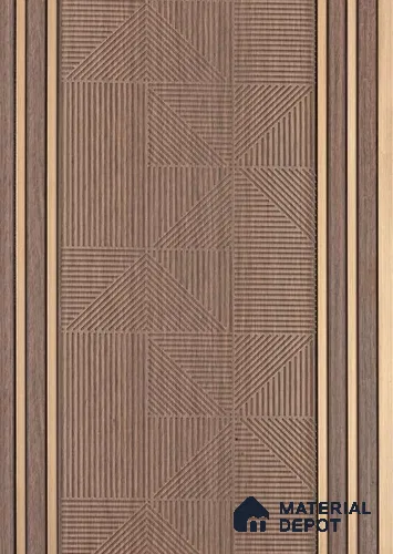Brown Patterned Look PN 06530 8 ft x 1 ft Charcoal Panel/Louver - 6 mm