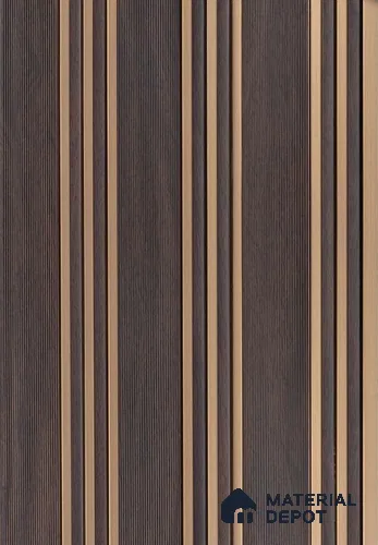 Brown Patterned Look PN 06531 8 ft x 1 ft Charcoal Panel/Louver - 6 mm