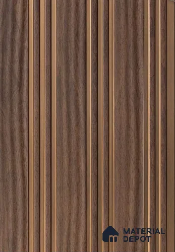 Brown Patterned Look PN 06532 8 ft x 1 ft Charcoal Panel/Louver - 6 mm